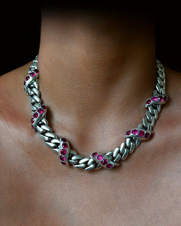 Ruby Cuban Link Necklace