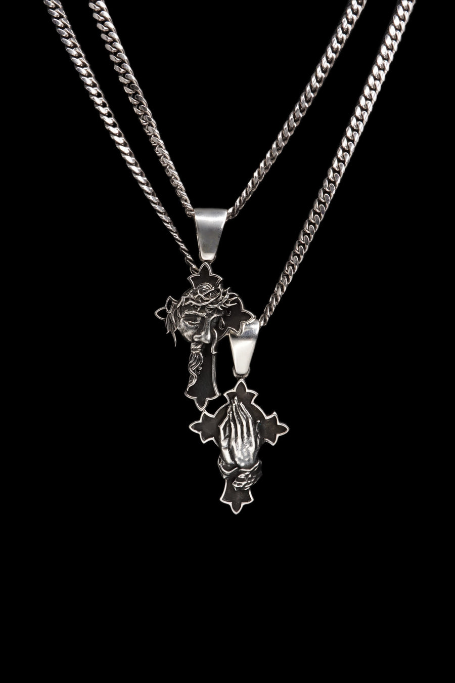 Jesus Piece Necklace With Antique Finish