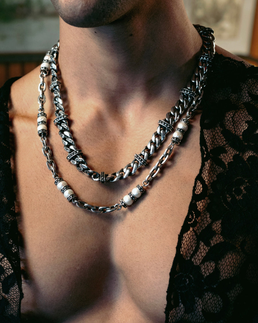 Studded Cuban Link Necklace
