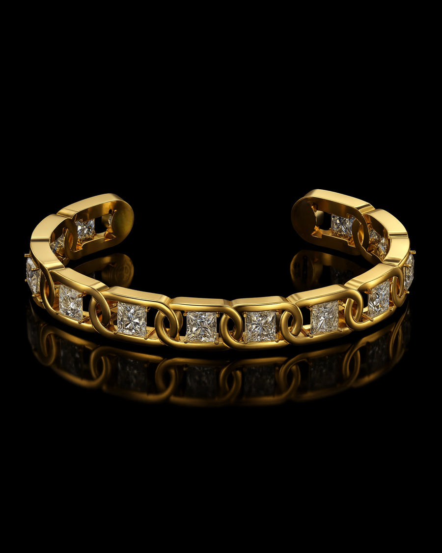 Custom Equinox Cuff with Lab-Grown Diamonds