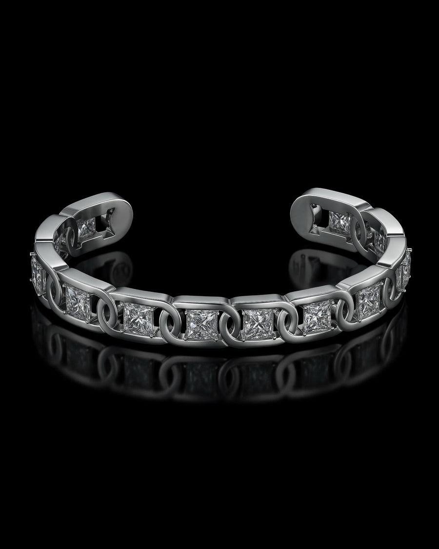 Custom Equinox Cuff with Lab-Grown Diamonds