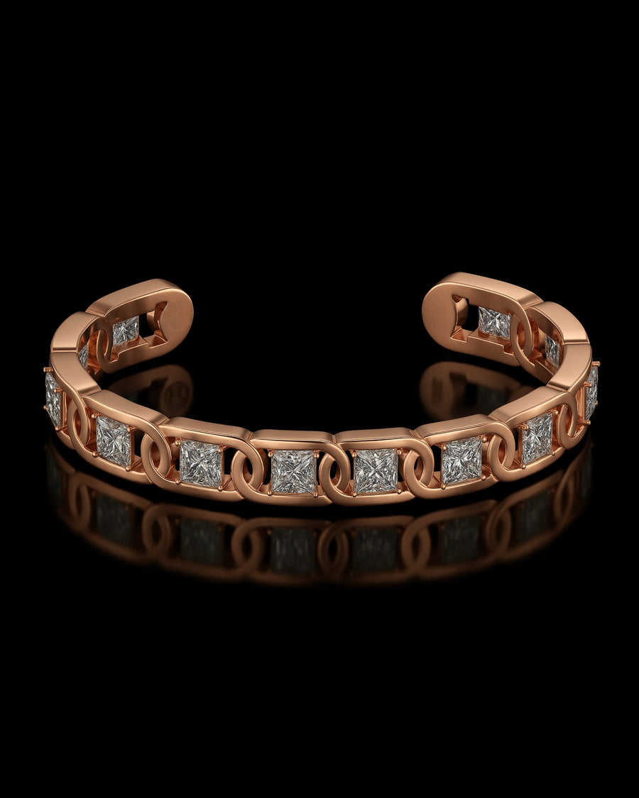 Custom Equinox Cuff with Lab-Grown Diamonds
