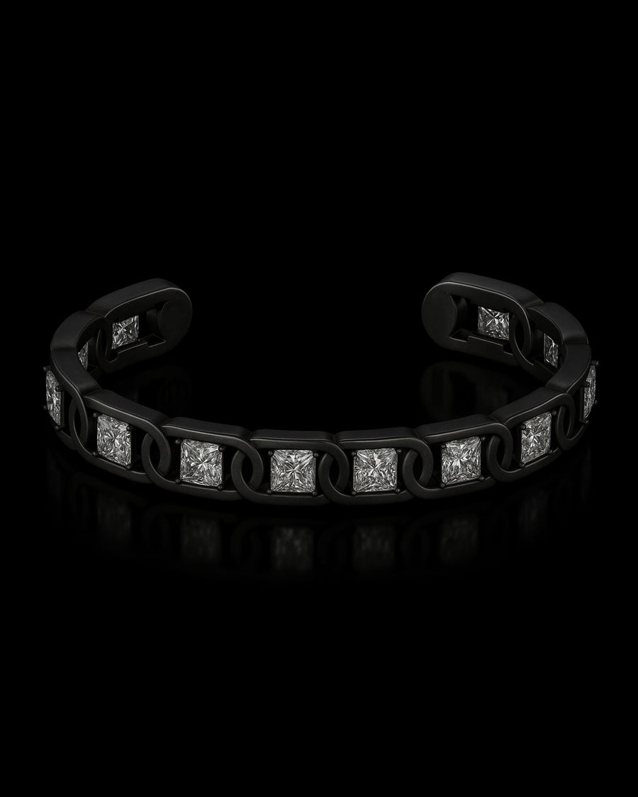 Custom Equinox Cuff with Lab-Grown Diamonds