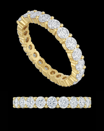 Custom 10k Yellow Gold Diamond Eternity Band