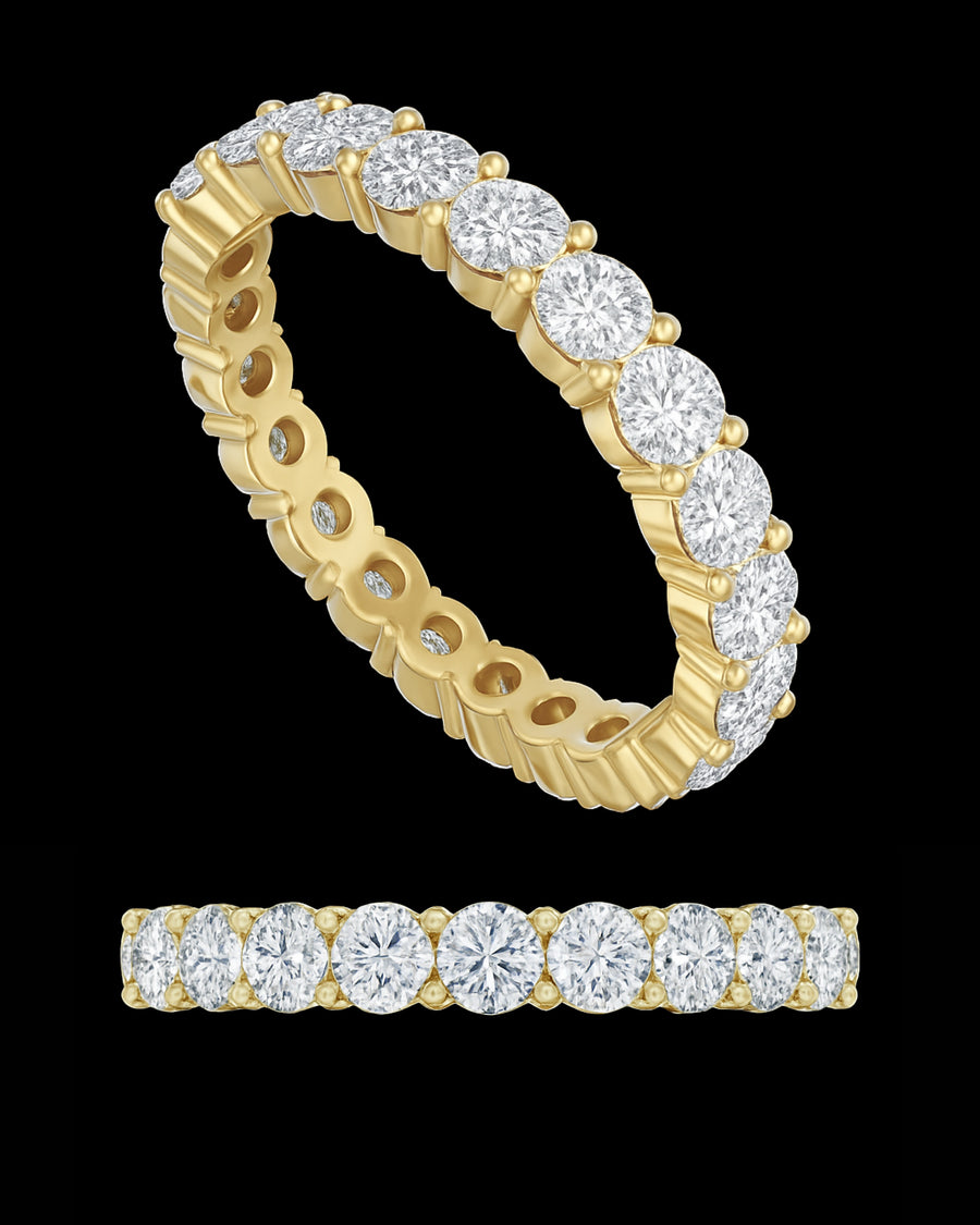 Custom 10k Yellow Gold Diamond Eternity Band