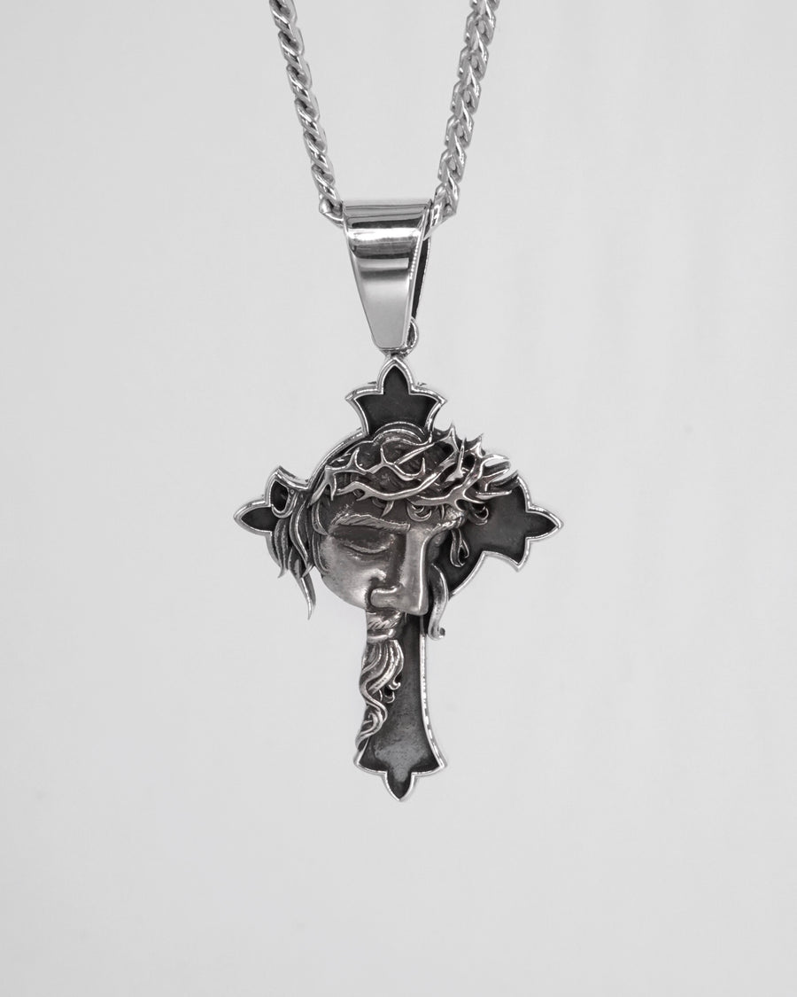 Jesus Piece Necklace With Antique Finish
