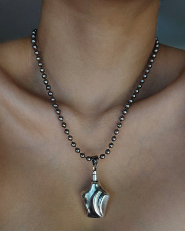 Le Male Silver Urn Necklace
