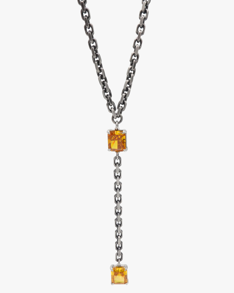 Golden Yellow Lariat Necklace