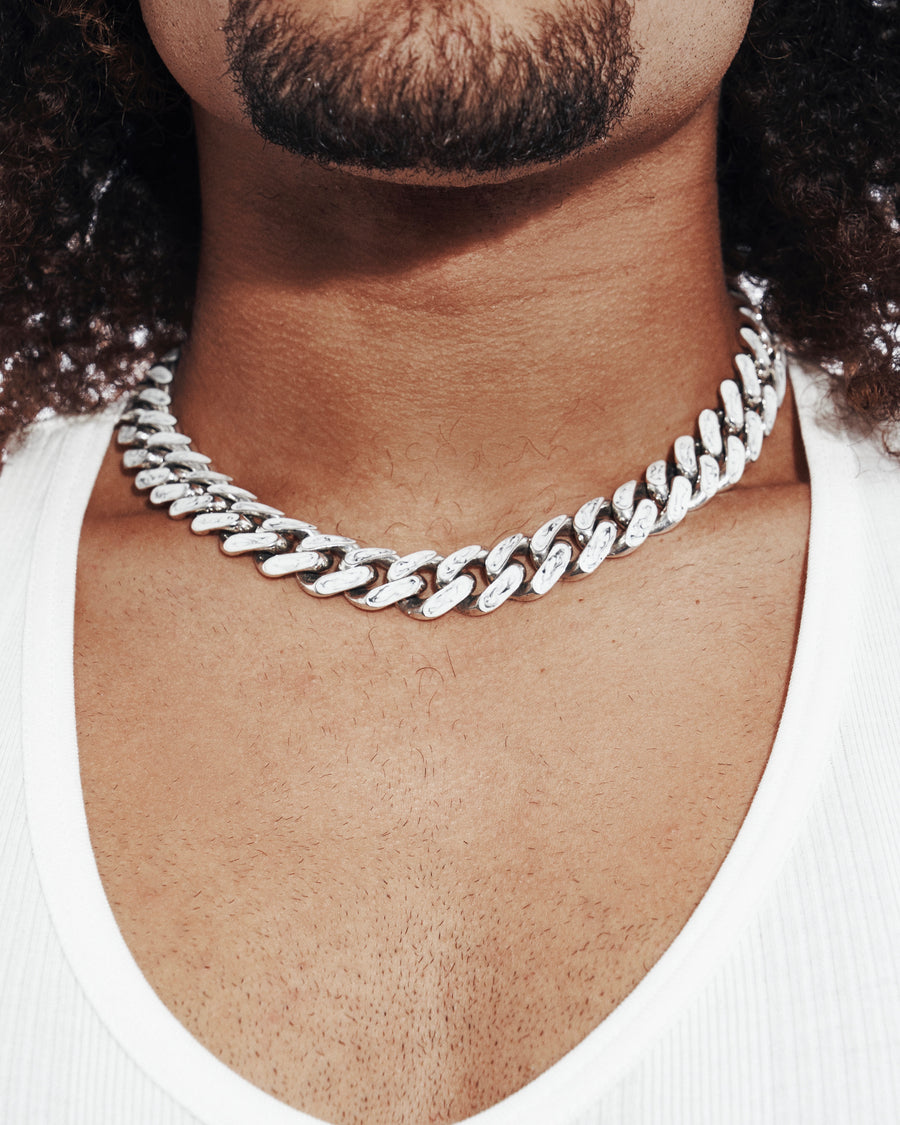 Marble Cuban Link Necklace