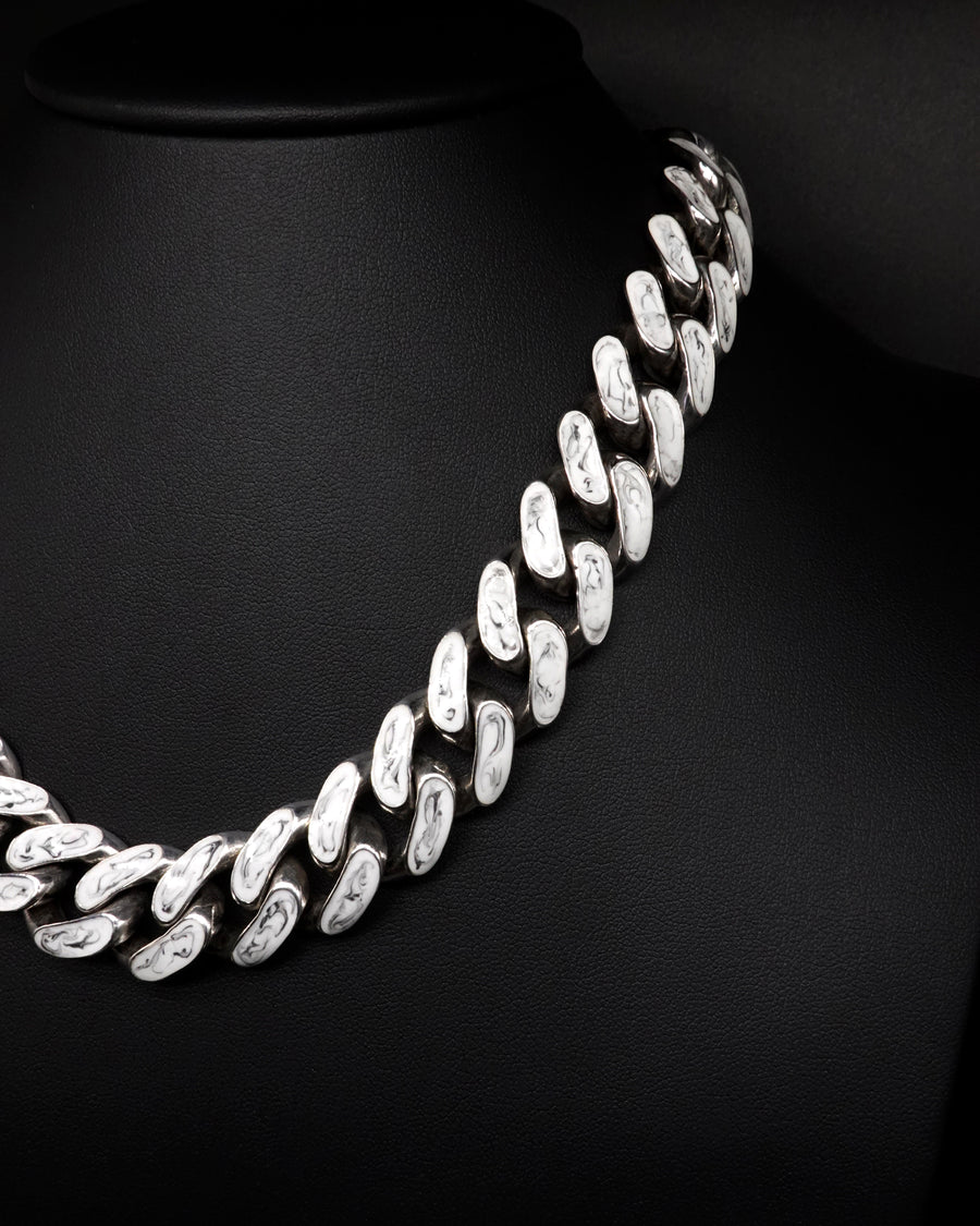 Marble Cuban Link Necklace