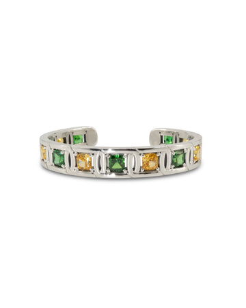 Multi Color Stone Cuff Bracelet