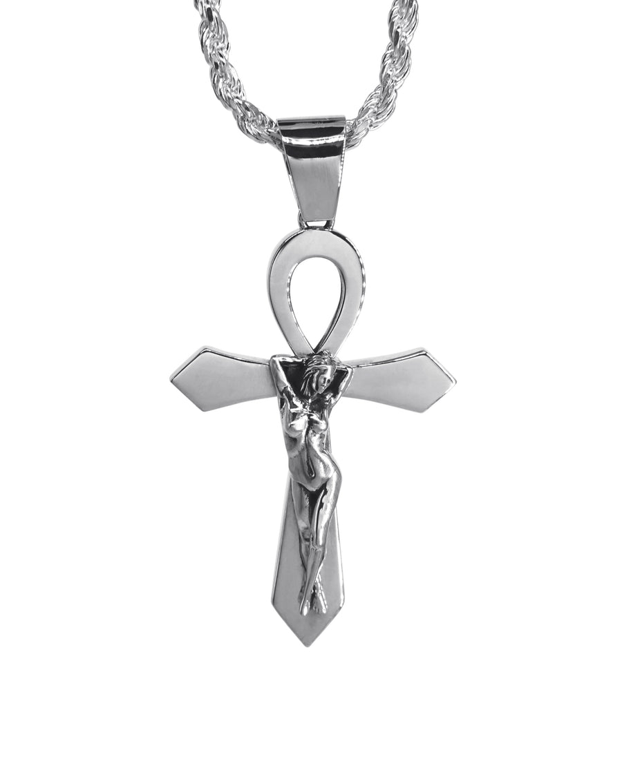 La Femme Ankh Cross Necklace