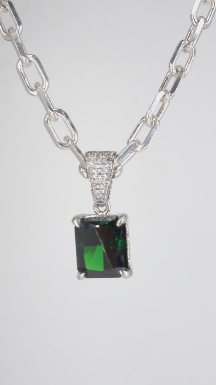 Evergreen Emerald Cut Necklace